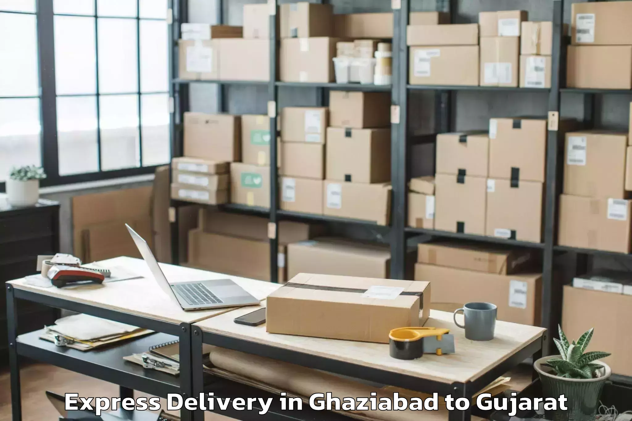 Top Ghaziabad to Gandevi Express Delivery Available